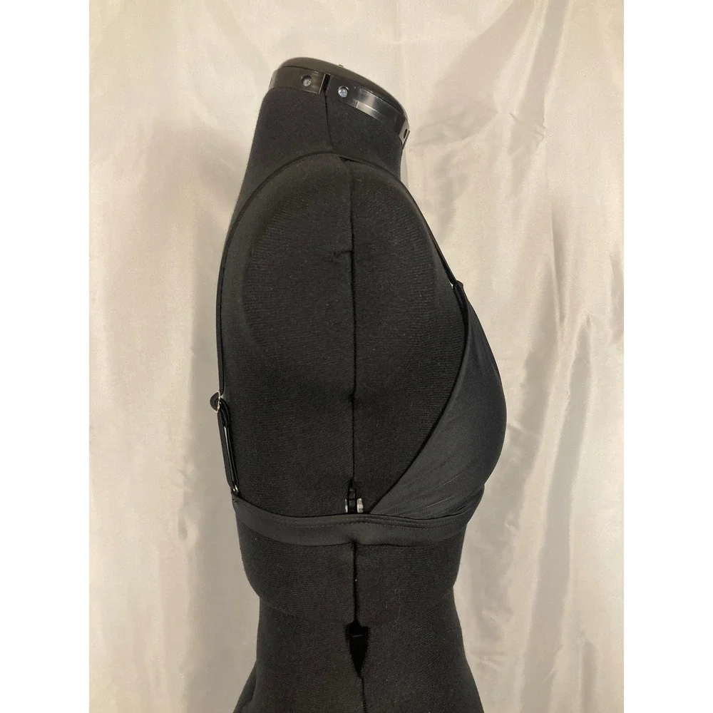 M Black Triangle Bikini Top Adjustable Straps
